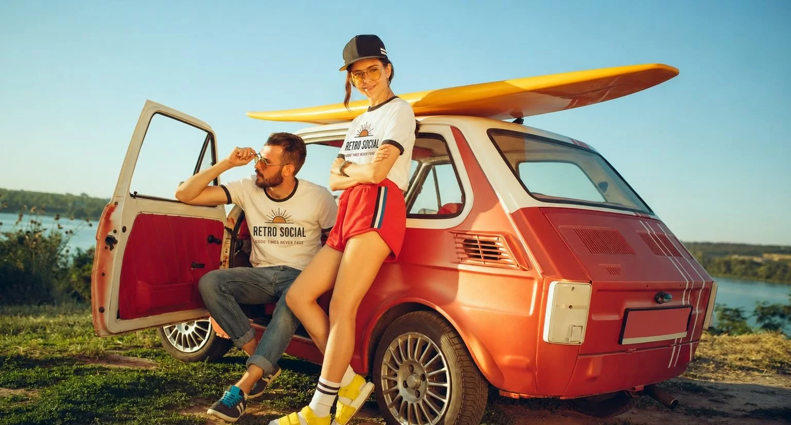 Shop Retro Social Surf's Up Tees